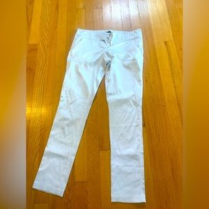 White cigarette pants